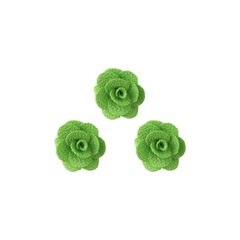 Aplique Flor de Tecido Verde Claro (3cm)