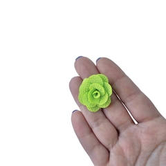 Aplique Flor de Tecido Verde Claro (3cm) - 5 unidades - comprar online