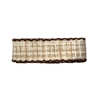 Fita Tweed Borda Escalope Marrom e Creme (38mm)