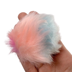 Pompom Liso G Mesclado Candy Rosa e Azul (6cm) - 2 unidades - comprar online