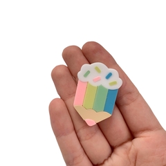 Aplique Lápis Escolar Confete Colorido Candy Acrílico - 2 unidades - comprar online