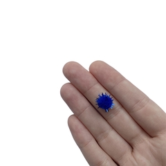 Aplique Pompom Pelinho Brilhante Azul Royal (10mm) - 30 unidades - comprar online