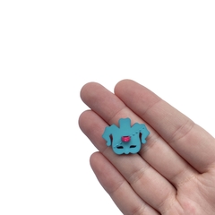 Aplique/Botão Máscara Bobo da Corte Azul e Pink - 4 unidades na internet