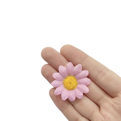 Aplique Flor Artificial Margarida Rosa Pequena - 4 unidades - comprar online