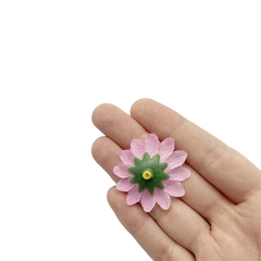 Aplique Flor Artificial Margarida Rosa Pequena - 4 unidades na internet