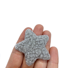 Aplique Estrela Lã Cinza (4.6 cm) - 2 unidades - comprar online