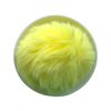 Pompom Pelinho Liso Amarelo (7cm) - 2 unidades