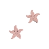 Aplique Estrela do Mar Rostinho Rosa Glitter Acrílico - 2 unidades