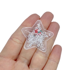 Aplique Estrela Plástico Pequena com Cristais e Melancias - 2 unidades - comprar online