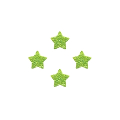 Aplique Mini Estrela Flocada Verde Neon