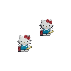 Aplique Hello Kitty Estudante Laço Vermelho Emborrachado - 2 unidades