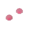 Aplique Concha do Mar Espelhada 3D Pink Glitter - 2 unidades