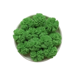 Pompom Malha Telinha Verde (2.5cm) - 5 unidades