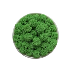 Pompom Malha Telinha Verde (1.5cm) - 10 unidades