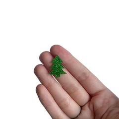 Aplique Árvore de Natal Glitter Verde Acrílico - 2 unidades - comprar online