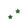 Aplique Estrela Glitter Verde Acrílico - 2 unidades