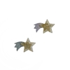Aplique Estrela Cadente Prata E Dourado Glitter Acrílico - 2 unidades