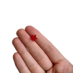 Aplique Micro Estrela Vermelho Glitter - 10 unidades - comprar online