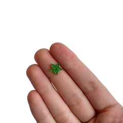 Aplique Micro Estrela Verde Glitter - 10 unidades - comprar online