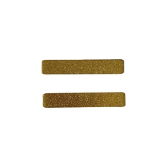 Aplique para Bico de Pato Acrílico Glitter Dourado (6cm) - 2 unidades na internet