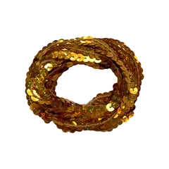 Fio Cordão Paetê Dourado (6mm) - 5 metros