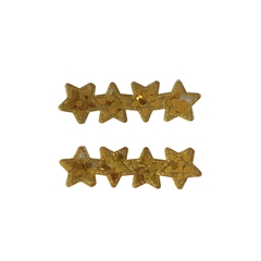Aplique Para Bico De Pato Estrelas Douradas Recheio Acrílico (6cm) - 2 unidades