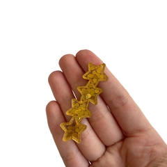 Aplique Para Bico De Pato Estrelas Douradas Recheio Acrílico (6cm) - 2 unidades - comprar online