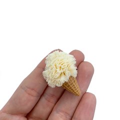 Aplique Sorvete Casquinha Bege Pompom Creme (3cm) - 2 unidades - comprar online