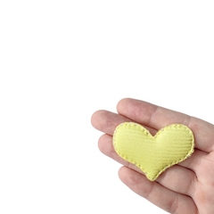 Aplique Coração Mini Paetê Amarelo - 2 Unidades na internet