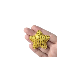 Aplique Estrela Mini Paetê Amarelo - 2 Unidades - comprar online