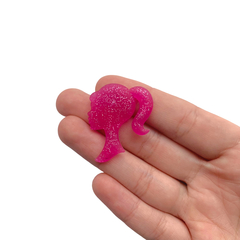 Aplique Barbie Silhueta Pink Glitter Emborrachado - 2 unidades - comprar online