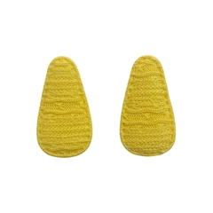 Aplique Para Tic Tac Estilo Tricot Amarelo - 2 unidades