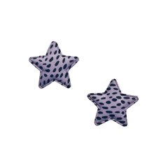 Aplique Estrela Leopardo Lilás - 2 unidades