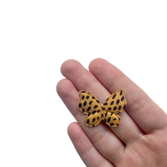 Aplique Borboleta Leopardo Mostarda - 2 unidades - comprar online