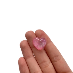 Aplique Coração Arredondado Rosa Claro - 4 unidades - comprar online