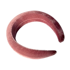 Tiara Acolchoada Veludo Rosé (4cm) - 1 unidade - comprar online