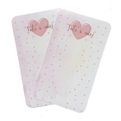 Cartela Personalizada 250g Corações Rosa (9x15cm)