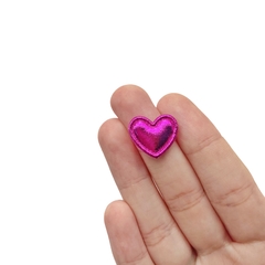 Aplique Mini Coração Metalizado Pink - 10 unidades - comprar online