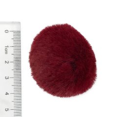 Pompom Pelinho Liso Vermelho (4.0cm) - 2 Unidades - comprar online