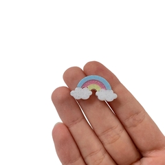 Aplique Arco-íris Pequeno Candy Glitter Acrílico - 2 unidades - comprar online