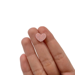 Aplique Coração Pequeno Rosa Bebê Glitter Acrílico - 10 unidades - comprar online