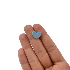 Aplique Coração Pequeno Azul Bebê Glitter Acrílico - 10 unidades - comprar online