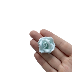Aplique Flor Rosa Modelada Biscuit Azul Claro - 2 unidades - comprar online