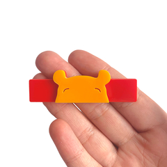 Aplique Para Bico de Pato Ursinho Pooh Acrílico (6cm) - 2 unidades - comprar online