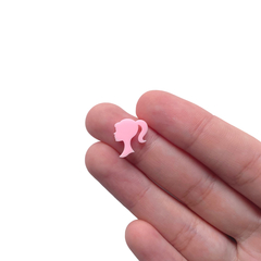 Aplique Micro Silhueta Barbie Rosa Claro Acrílico - 10 unidades - comprar online