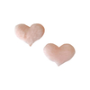 Aplique Coração Pelinhos Pequeno Rosa Bebê (3cm) - 2 unidades