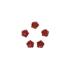 Aplique Flor Rosa Holográfica (1.5cm) - 5 unidades - loja online