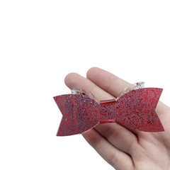 Aplique Lacinho Vermelho Acrílico 3D - 2 unidades - comprar online