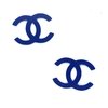 Aplique Logo Chanel Grande Azul
