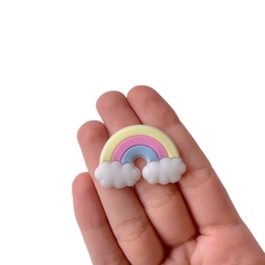 Aplique Arco-íris Colorido Candy Nuvem Branca Emborrachado - 2 undidades - comprar online